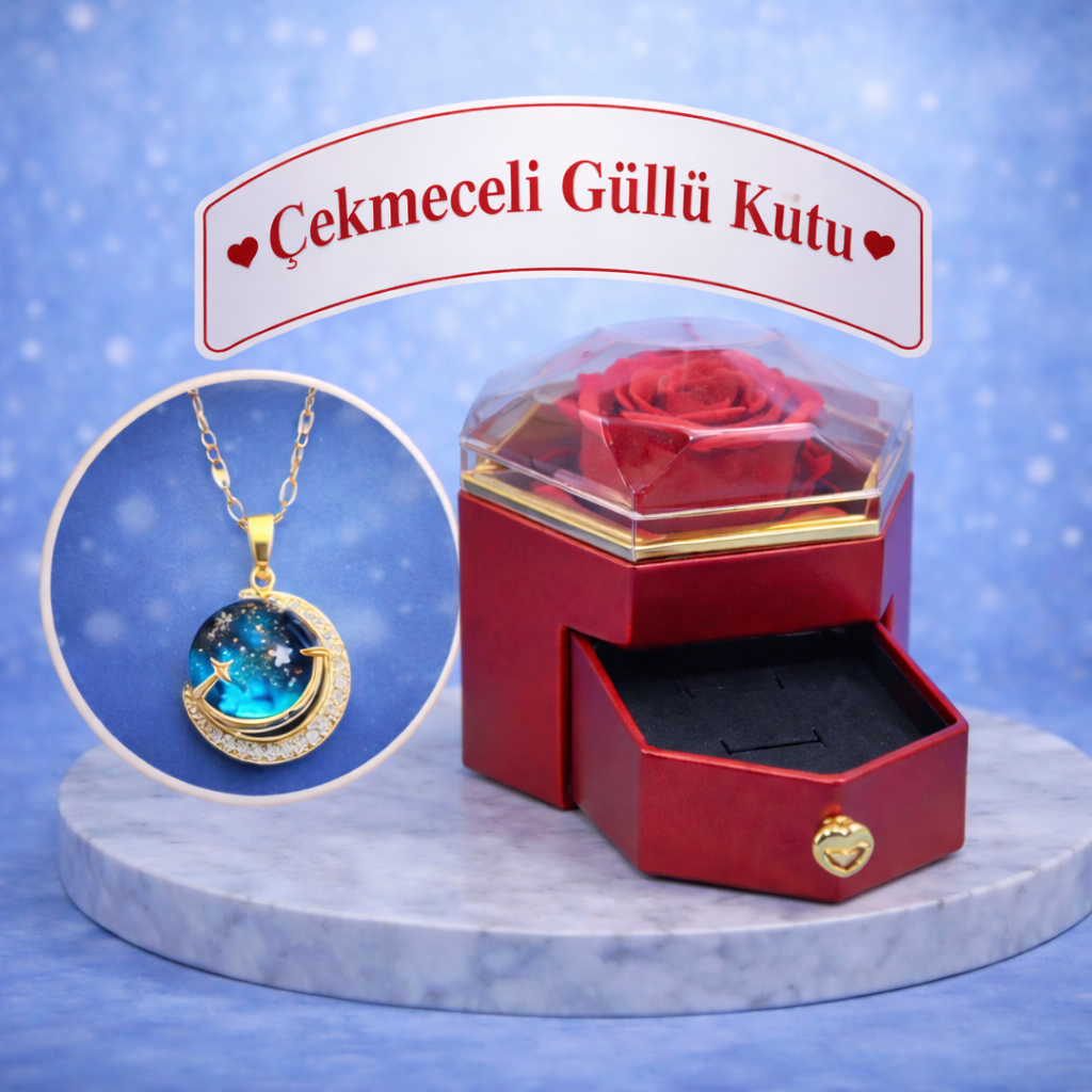 14 AYAR ALTIN KAPLAMA GÖKYÜZU KOLYE