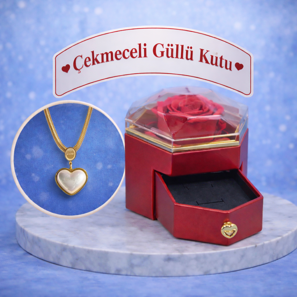 14 AYAR ALTIN KAPLAMA AŞKIN SEMBOLÜ VENEDİK KOLYE