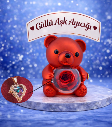 14 AYAR ALTIN KAPLAMA OKYANUS KALBİ KOLYE
